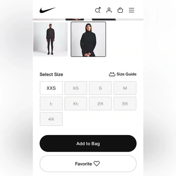 Nike SKIMS Matte Tricot Track Jack - Black Size Large NWOT - Picture 2 of 14